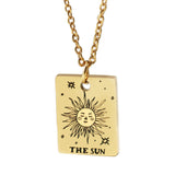 Stainless Steel Square Brand Tarot  Pendant Pendant Necklace Obsesie