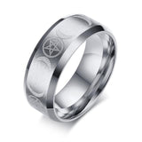Stainless Steel Triple Moon Goddess Ring Obsesie