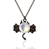 Sterling Silver Demon Necklace Halloween Jewelry Obsesie