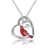 Sterling Silver Red Cardinal Pendant Cardinal Jewelry for Girls Cardinal Appears When Angels are Near Obsesie