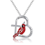 Sterling Silver Red Cardinal Pendant Cardinal Jewelry for Girls Cardinal Appears When Angels are Near Obsesie