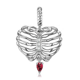 Sterling Silver Rib Necklace Gothic Skull Jewelry Gifts for Women Obsesie