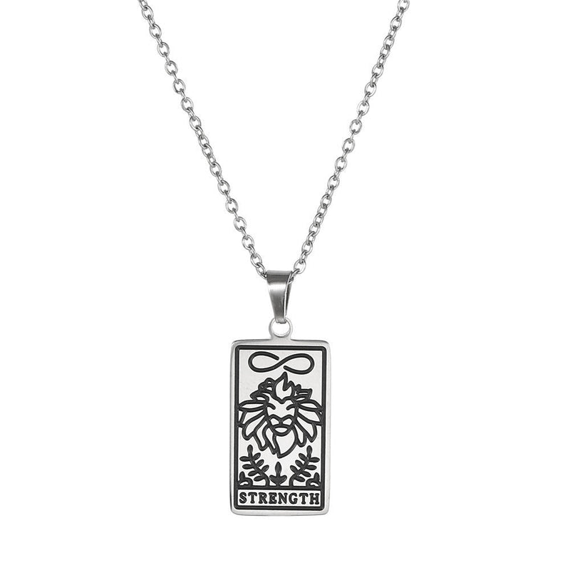 Tarot Brand Pendant  Female Niche Design Sense Titanium Steel Necklace Obsesie