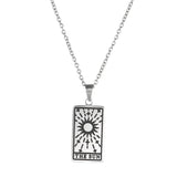 Tarot Brand Pendant  Female Niche Design Sense Titanium Steel Necklace Obsesie