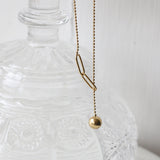 Tassel round bead chain necklace Obsesie