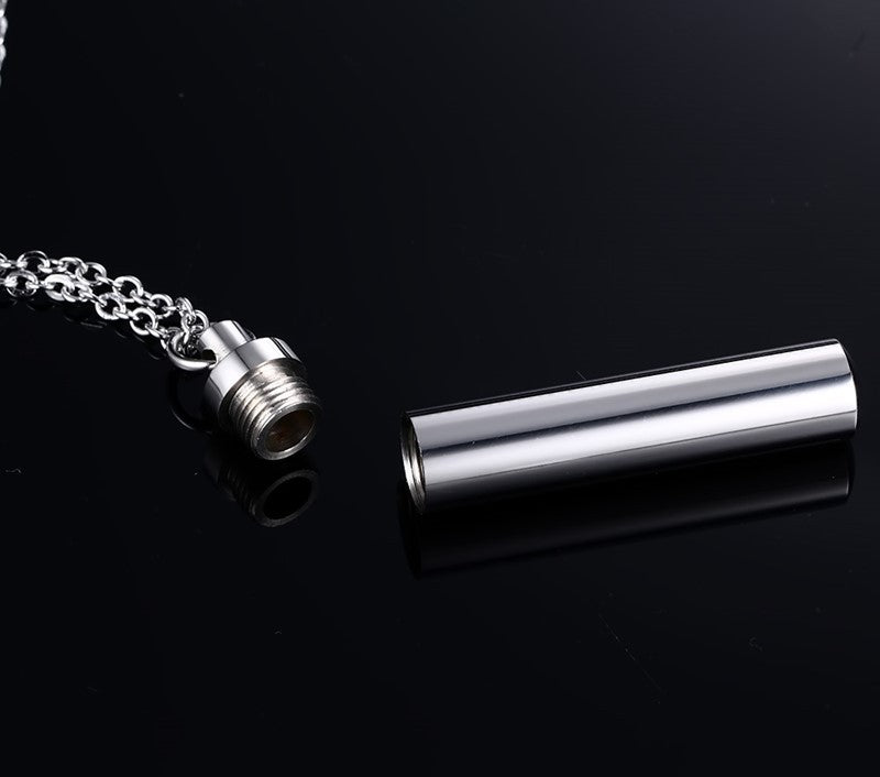 Titanium steel perfume bottle personalized necklace Obsesie