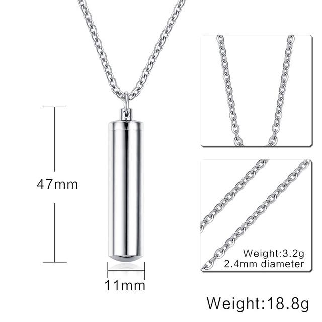 Titanium steel perfume bottle personalized necklace Obsesie