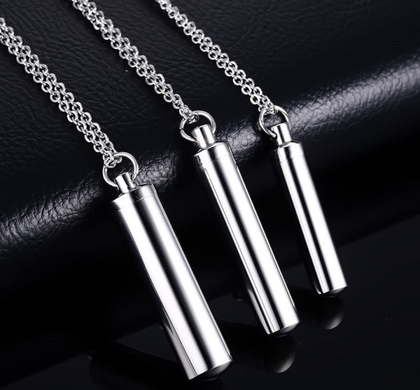 Titanium steel perfume bottle personalized necklace Obsesie