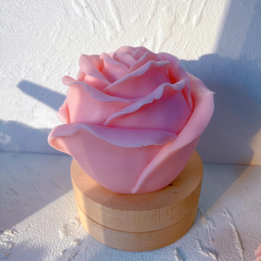 Large rose bloom casting with layered open petals