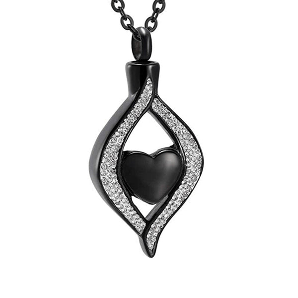Stainless Steel Heart shaped Urn Necklaces for Ashes
