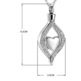Stainless Steel Heart shaped Urn Necklaces for Ashes
