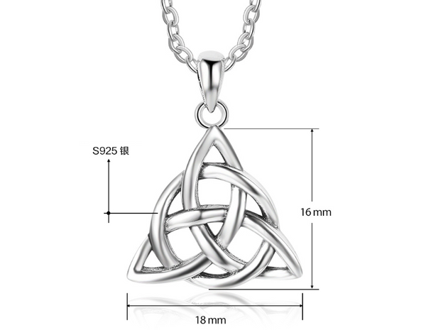 Vintage Jewelry Triquetra Trinity Knot Pendant Necklace Obsesie