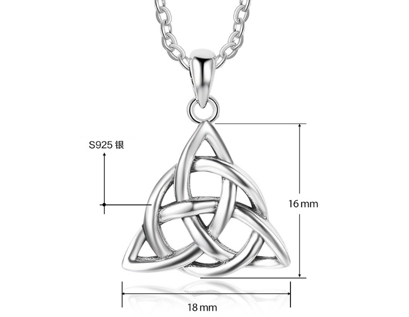Vintage Jewelry Triquetra Trinity Knot Pendant Necklace Obsesie