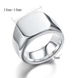 Vintage Stainless Steel Plain Face Ring | Classic Signet Design Obsesie