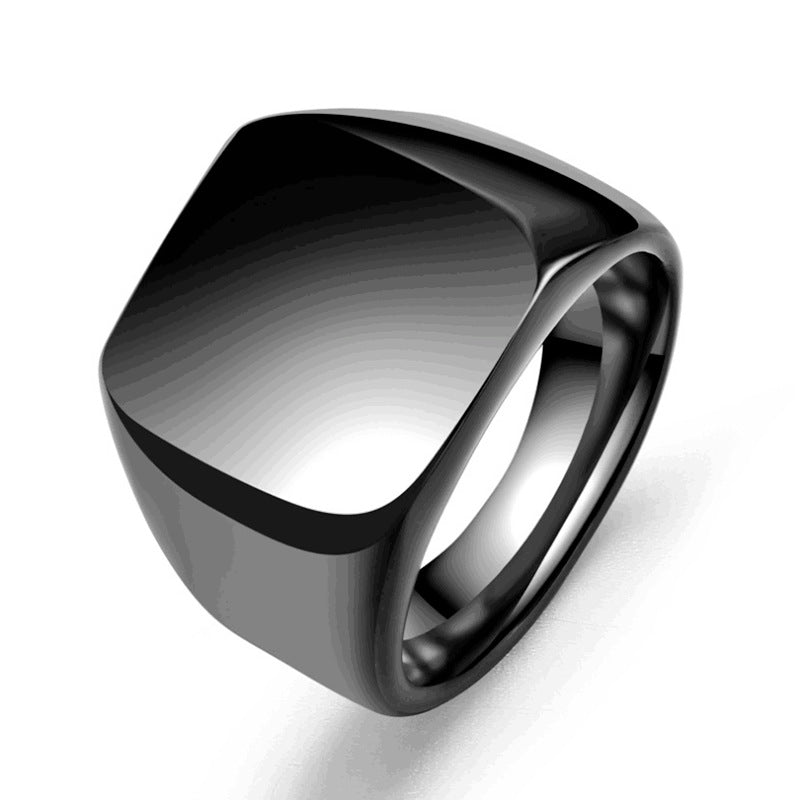 Vintage Stainless Steel Plain Face Ring | Classic Signet Design Obsesie