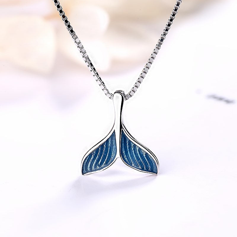 Whale Tale Pendant Necklace Obsesie