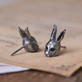 Women's Creative Design Thai Silver Rabbit Earrings Obsesie