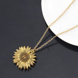 You are My Sunshine Sunflower Necklace Sterling Silver Sunflower Locket Pendant Necklace Gifts for Mom Women Obsesie