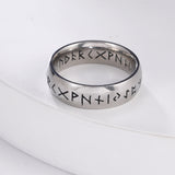 Viking Rings Nordic Runes Band Ring - Unveil Strength with a Timeless Gift