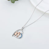 925 Sterling Silver Sister Heart Shape Necklace Always My Sister Forever My Friend