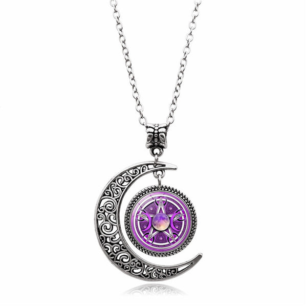 Unlock Lunar Magic with Women's Celtic Triple Moon Goddess Time Necklace | Divine Jewelry