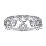 S925 Sterling Silver Princess Crown Ring for Women's