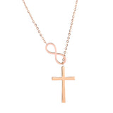 Elegance Redefined: Sterling Silver Infinite Cross Necklace - Symbol of Eternal Love