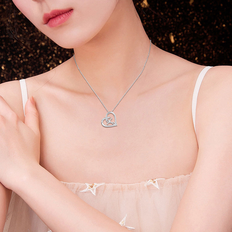 Love Heart & Infinity Faith Cross Pendant Necklace
