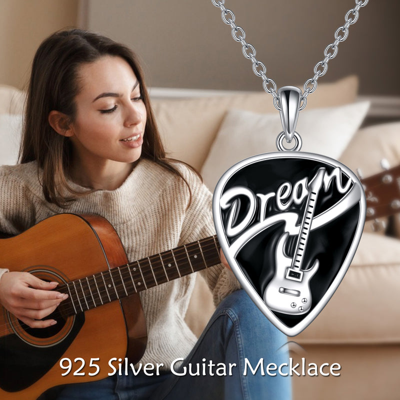 Music Guitar Pick Pendant Necklace