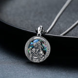 Round Medal St Christopher Necklace