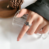 Elegant S925 Vintage Multicolor Zircon Crown Ring - Sparkle with Regal Beauty
