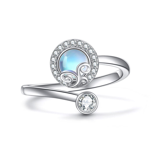 Sterling Silver Spinner Adjustable Ring : Elegance in Motion