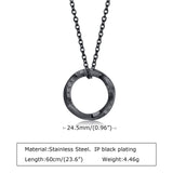 Evoke Strength with our Men's Stainless Steel Pendant Necklace - Viking Rune Triangle