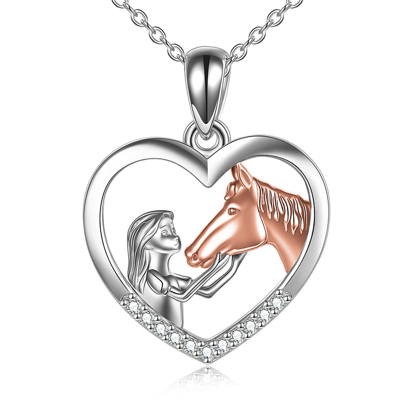 Girl with Horse Photo Locket Necklace