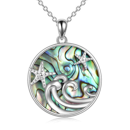 Ocean Wave Abalone Shellfish Shell Necklace