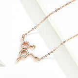 s925 silver Stirling Love Molecular Necklace Obsesie