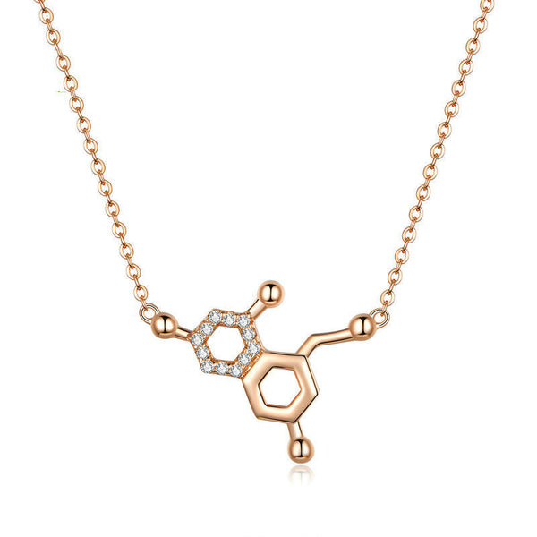 s925 silver Stirling Love Molecular Necklace Obsesie